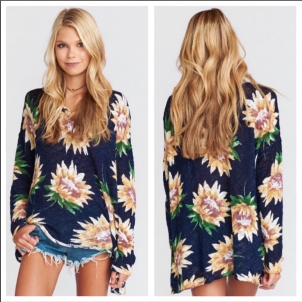 Show me your mumu over the top sweater size x-small sunflower print
